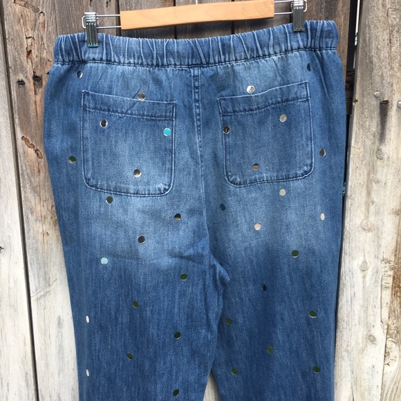 NWT Juicy Couture Del Mar Denim Jogger Pant Blue Wash XL - Picture 11 of 15